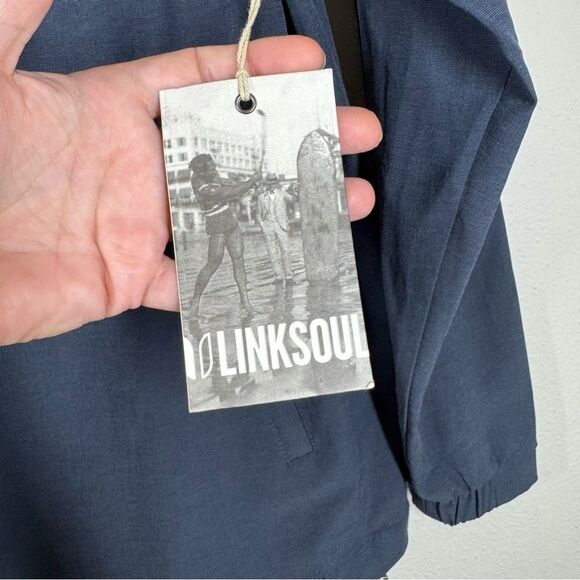 NWT Linksoul 1/4 Zip Pullover Windbreaker Jacket Navy Golf Performance Small - Picture 7 of 8